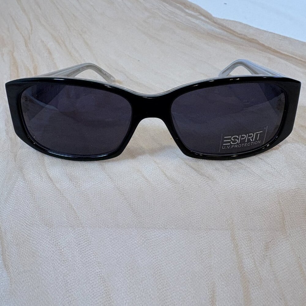 NEW ESPRIT ET 17635 COLOR-538 BLACK/CLEAR AUTHENTIC FRAMED‎ SUNGLASSES 55-16